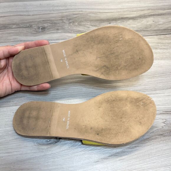 Beach By Matisse Bali Saffron Suede Slip On Sandals Women's Size 7 M - Picture 6 of 9